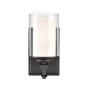 Millennium Lighting 5501-MB Huderson One Light Sconce Matte Black finish