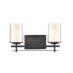 Millennium Lighting 5502-MB Huderson Two Light Vanity Matte Black finish