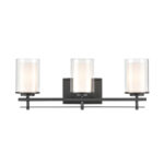 Millennium Lighting 5503-MB Huderson Three Light Vanity Matte Black finish