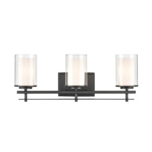 Millennium Lighting 5503-MB Huderson Three Light Vanity Matte Black finish