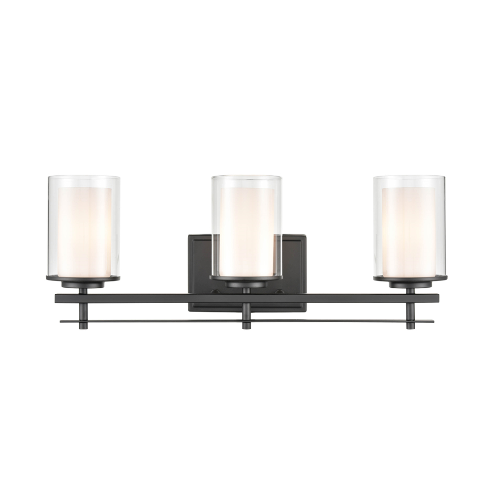 Millennium Lighting 5503-MB Huderson Three Light Vanity Matte Black finish
