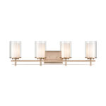 Millennium Lighting 5504-MG Huderson Four Light Vanity Modern Gold finish