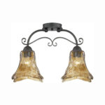 Millennium Lighting 7122-BG Chatsworth Two Light Semi Flush Burnished Gold finish