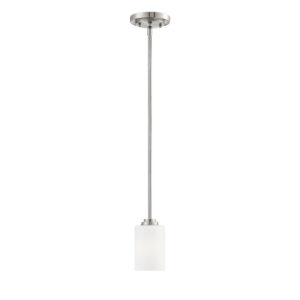 Millennium Lighting 7251-SN Bristo One Light Mini Pendant Satin Nickel finish