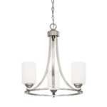 Millennium Lighting 7253-SN Bristo Three Light Chandelier Satin Nickel finish