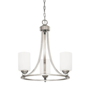 Millennium Lighting 7253-SN Bristo Three Light Chandelier Satin Nickel finish