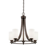 Millennium Lighting 7255-RBZ Bristo Five Light Chandelier Rubbed Bronze finish