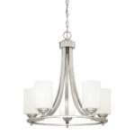 Millennium Lighting 7255-SN Bristo Five Light Chandelier Satin Nickel finish