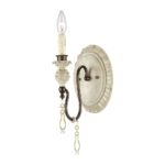 Millennium Lighting 7301-AW/BZ Denise One Light Sconce Antique White finish Bronze finish