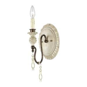 Millennium Lighting 7301-AW/BZ Denise One Light Sconce Antique White finish Bronze finish