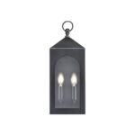 Millennium Lighting 7802-PBK Bratton Two Light Outdoor Wall Mount Powder Coated Black finish
