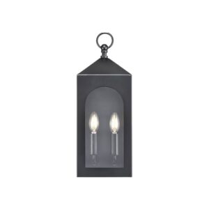 Millennium Lighting 7802-PBK Bratton Two Light Outdoor Wall Mount Powder Coated Black finish