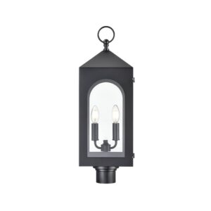 Millennium Lighting 7822-PBK Bratton Two Light Outdoor Post Lantern Powder Coated Black finish