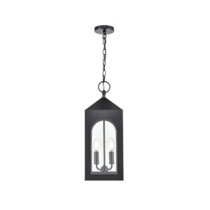 Millennium Lighting 7832-PBK Bratton Two Light Outdoor Pendant Powder Coated Black finish