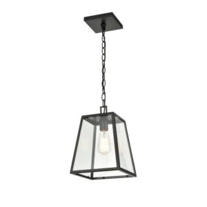 Millennium Lighting 8011-PBK Grant One Light Outdoor Pendant Powder Coated Black finish