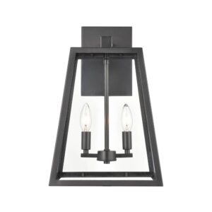Millennium Lighting 8023-PBK Grant Two Light Outdoor Wall Sconce Powder Coated Black finish