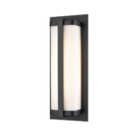 Millennium Lighting 8091-PBK Amster One Light Outdoor Wall Sconce Powder Coated Black finish