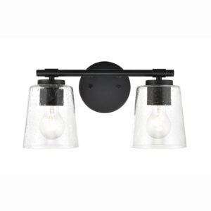 Millennium Lighting 8112-MB Two Light Vanity Matte Black finish