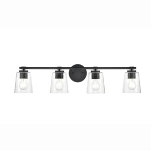 Millennium Lighting 8114-MB Four Light Vanity Matte Black finish