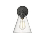 Millennium Lighting 8121-MB Aliza One Light Sconce Matte Black finish