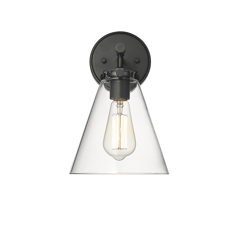 Millennium Lighting 8121-MB Aliza One Light Sconce Matte Black finish