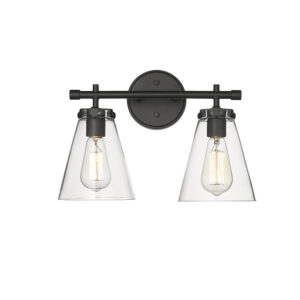 Millennium Lighting 8122-MB Aliza Two Light Vanity Matte Black finish