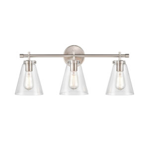 Millennium Lighting 8123-BN Aliza Three Light Vanity Brushed Nickel finish
