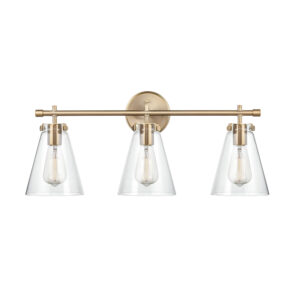 Millennium Lighting 8123-MG Aliza Three Light Vanity Modern Gold finish