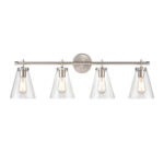 Millennium Lighting 8124-BN Aliza Four Light Vanity Brushed Nickel finish