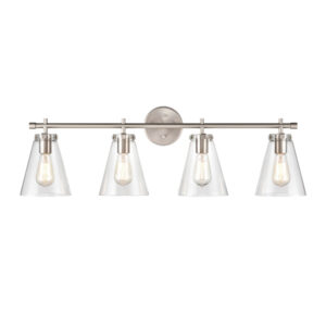 Millennium Lighting 8124-BN Aliza Four Light Vanity Brushed Nickel finish