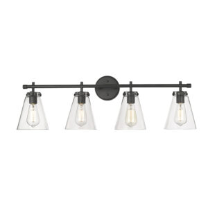 Millennium Lighting 8124-MB Aliza Four Light Vanity Matte Black finish