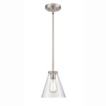 Millennium Lighting 8131-BN Aliza One Light Pendant Brushed Nickel finish