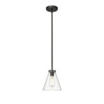 Millennium Lighting 8131-MB Aliza One Light Pendant Matte Black finish