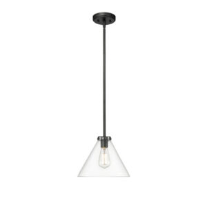 Millennium Lighting 8141-MB Aliza One Light Pendant Matte Black finish