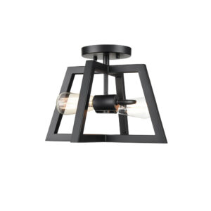 Millennium Lighting 8142-MB Two Light Semi Flush Matte Black finish