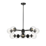 Millennium Lighting 8150-MB Avell Ten Light Pendant Matte Black finish