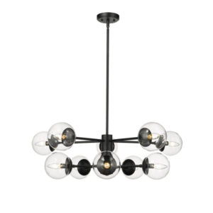 Millennium Lighting 8150-MB Avell Ten Light Pendant Matte Black finish