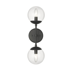 Millennium Lighting 8152-MB Avell Two Light Sconce Matte Black finish