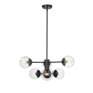 Millennium Lighting 8156-MB Avell Six Light Pendant Matte Black finish