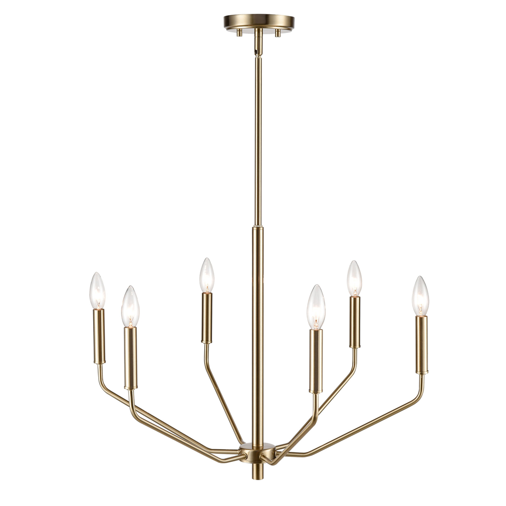 Millennium Lighting 8166-MG Laurel Six Light Chandelier Modern Gold finish