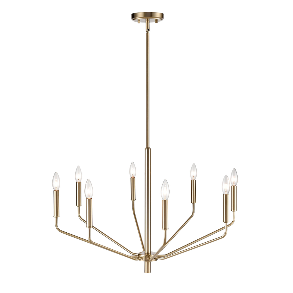 Millennium Lighting 8168-MG Laurel Eight Light Chandelier Modern Gold finish