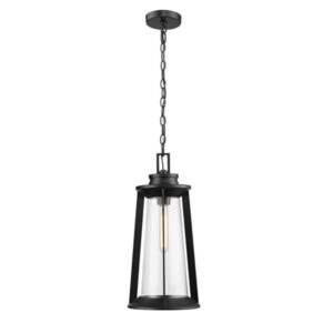 Millennium Lighting 8204-PBK Bolling One Light Outdoor Hanging Lantern Powder Coated Black finish
