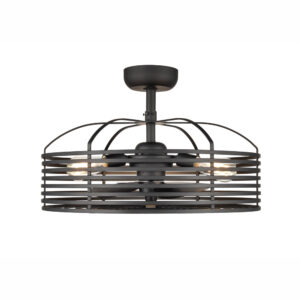 Millennium Lighting 8223-MB Three Light Fandelier Matte Black finish