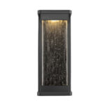Millennium Lighting 8302-PBK Ederle One Light Outdoor Hanging Lantern Powder Coated Black finish