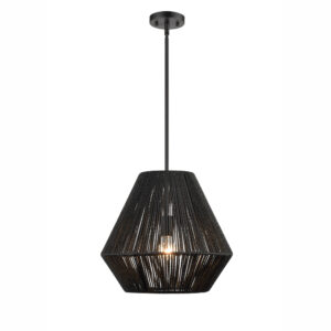 Millennium Lighting 9022-MB Elise One Light Pendant Matte Black finish