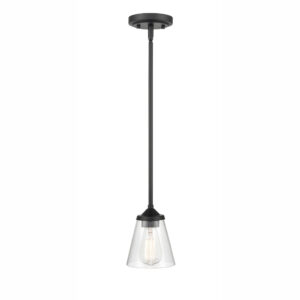 Millennium Lighting 9111-MB Josleen One Light Mini Pendant Matte Black finish