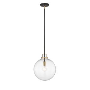 Millennium Lighting 9202-MB/MG Mellrosa One Light Pendant Matte Black finish Modern Gold finish