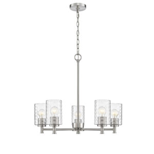 Millennium Lighting 9215-BN Ashli Five Light Chandelier Brushed Nickel finish