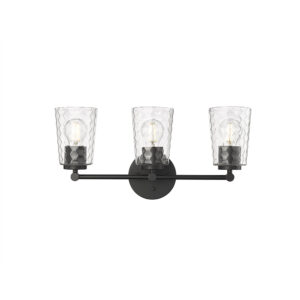 Millennium Lighting 9233-MB Ashli Three Light Vanity Matte Black finish