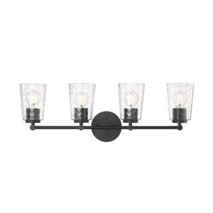 Millennium Lighting 9234-MB Ashli Four Light Vanity Matte Black finish